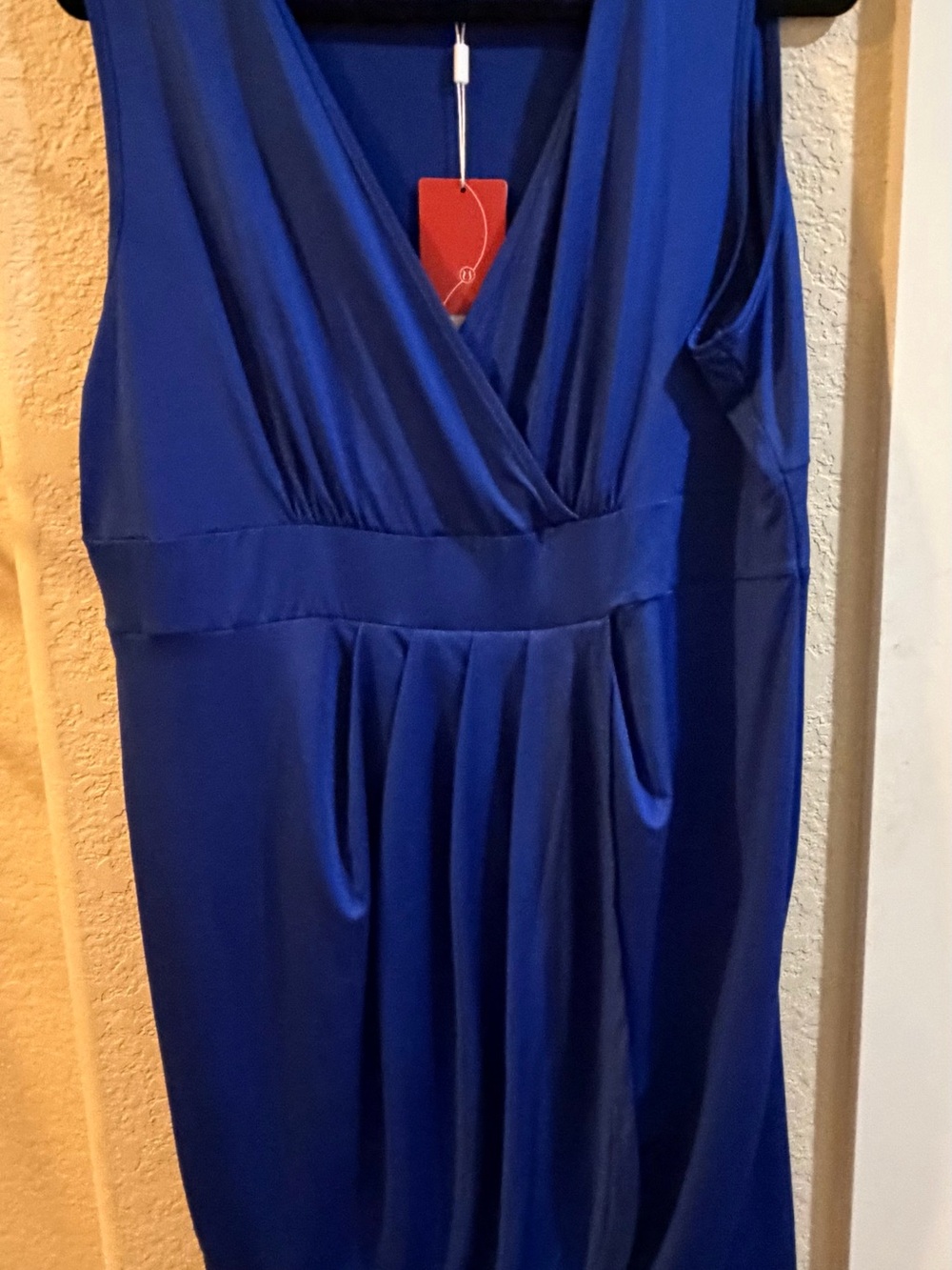Sleeveless V-Neck Midi Dress in Royal Blue